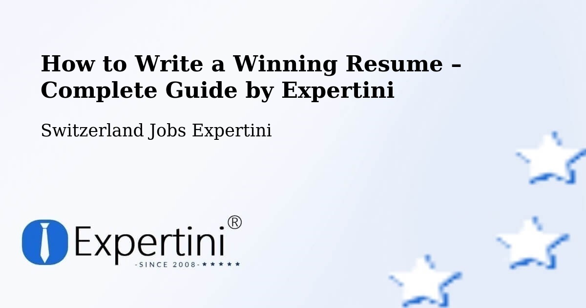 Resume Writing Guide for Job Seekers – Buchs - Buchs, Switzerland Jobs Expertini